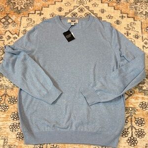 NWT MEN’S WEARHOUSE X JOSEPH ABOUND XL Pima Cotton blue lightweight sweater